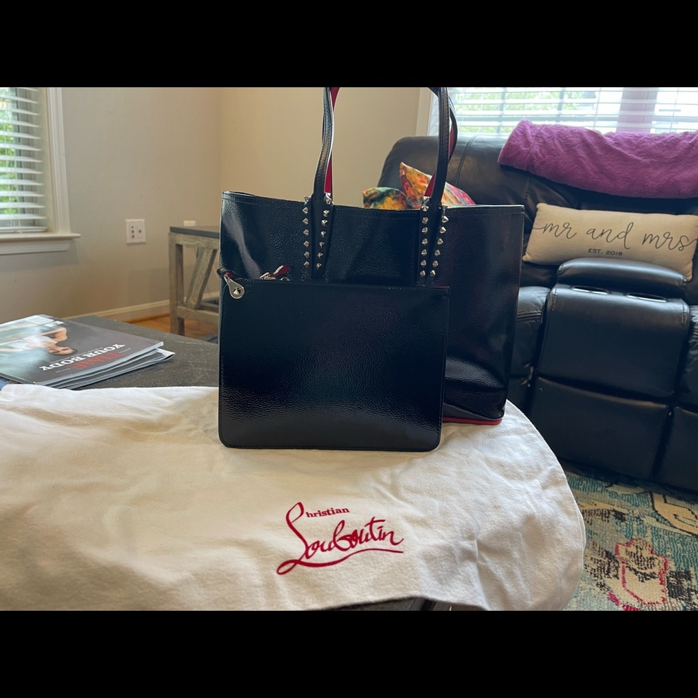 Limited emEdition Christian Louboutin Cabata Black Patent Leather Tote